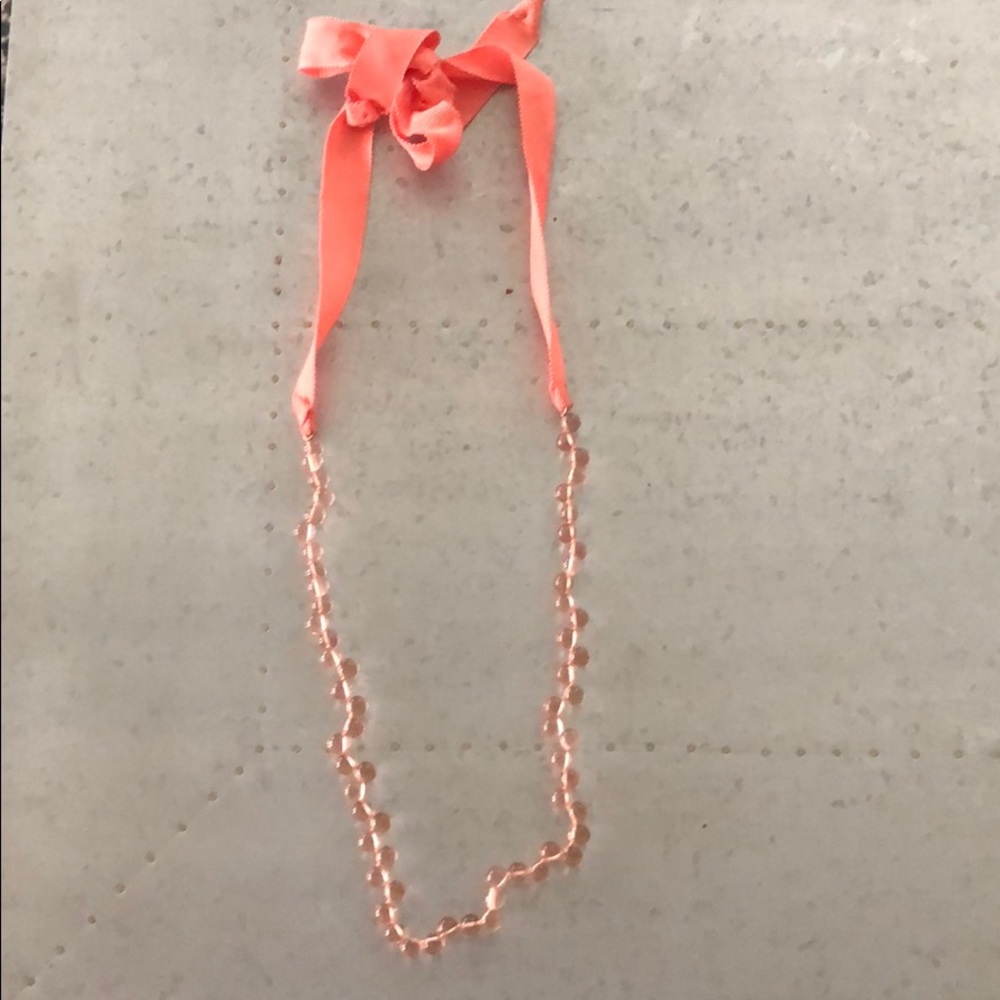 Jcrew pink beaded necklace - adjustable